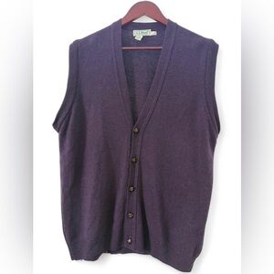 Vintage L.L.Bean 100% lambswool knit vest.